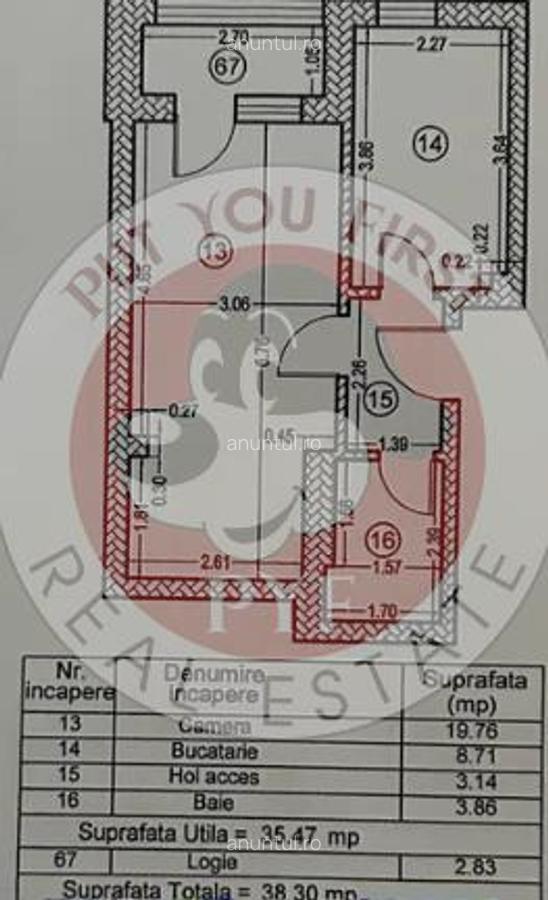 Piata de Gros | Garsoniera | Decomandat | 38 m | B11339 - 8