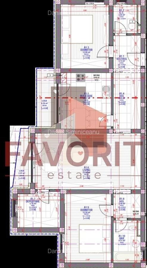 Apartament cu 2 camere în Torontalului - 15