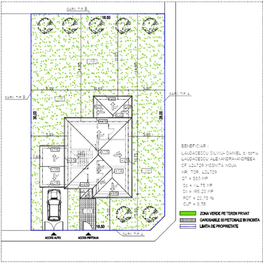 Proprietar . Casa individuala P+1Etaj. 3 Dormitoare. 1 Birou. 3 Bai. Carport - 8