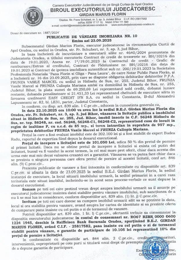 De vanzare casa de locuit Hidiselu de Sus Bihor - 10