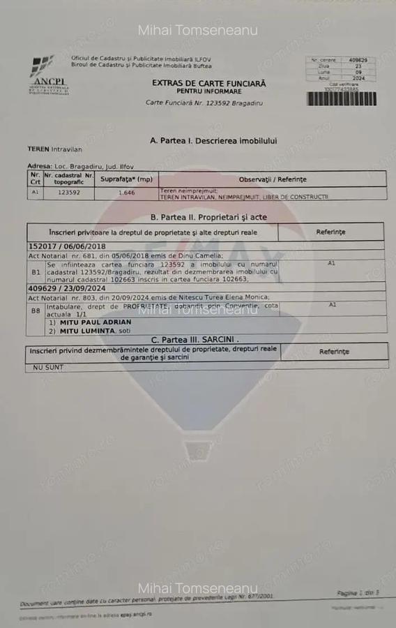 Teren intravilan 2944 mp Rubinului/Bragadiru - 3