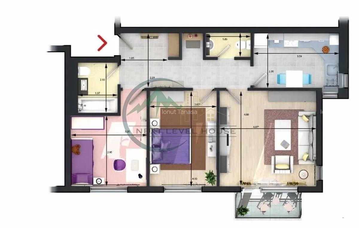 Apartament 3 camere, bloc nou - 2