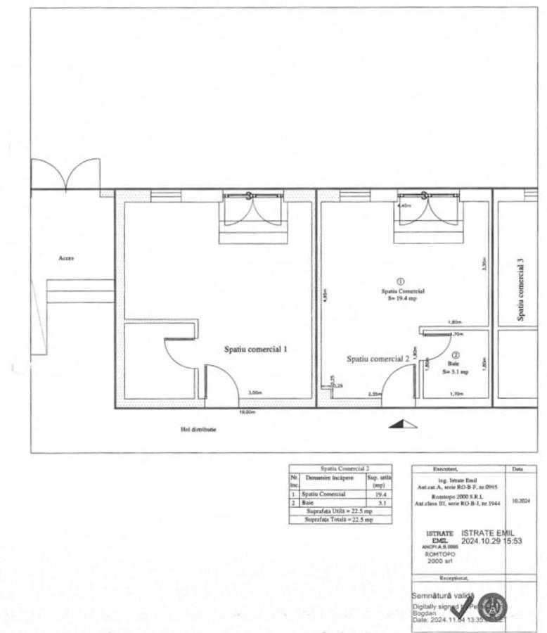 2 spatii comerciale de 25.3, si 33.9mp,  bloc nou,  TINERETULUI - CHIAJNA - 1