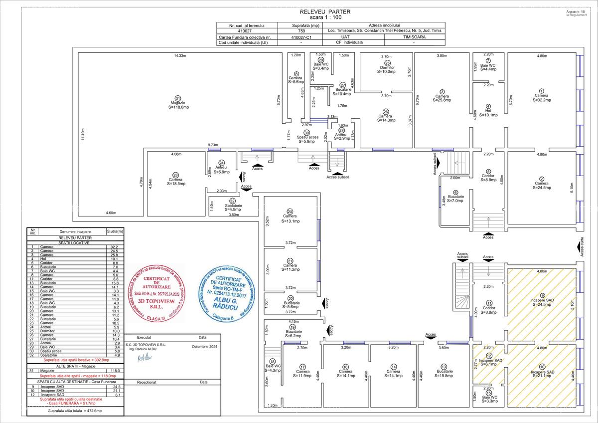 INVESTIȚIE  zona istorică Piața Traian - casa individuală, 630 mp construit - 6