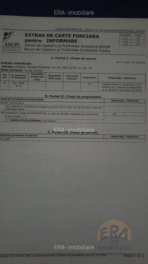 Apartament 3 camere, Rogerius, Str. Moldovei - 4