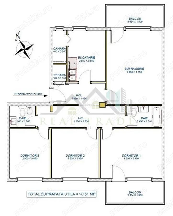 Apartament 4 camere structura mare Scriitorilor - 5