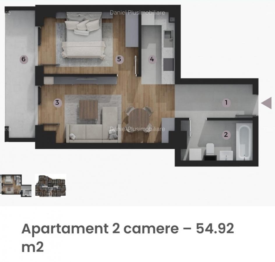 Apartament 2 camere 55mp Tatarasi - Kaufland - 4