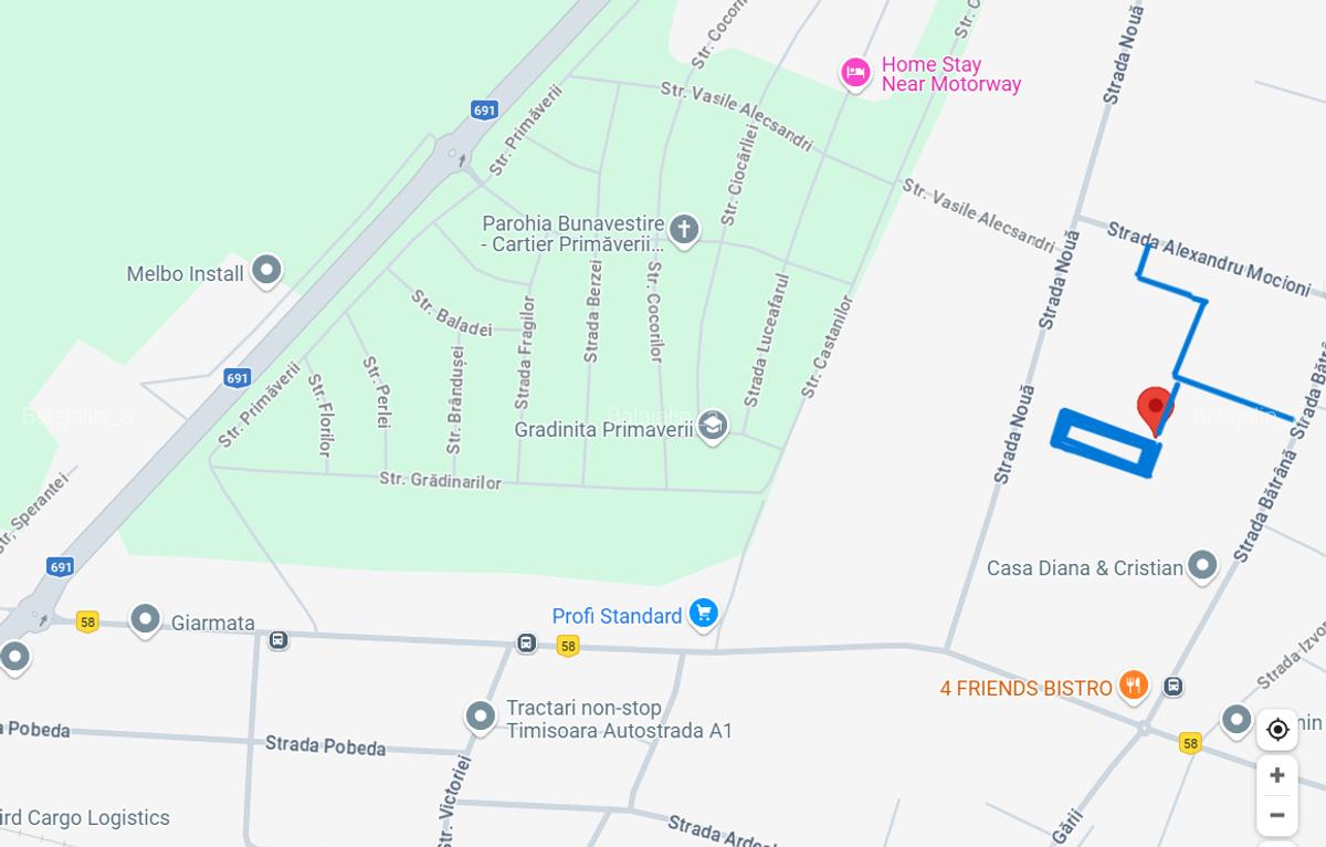 Teren intravilan, 1968 mp, Giarmata, între str. Nouă și str. Bătrână, comision 0 - 1