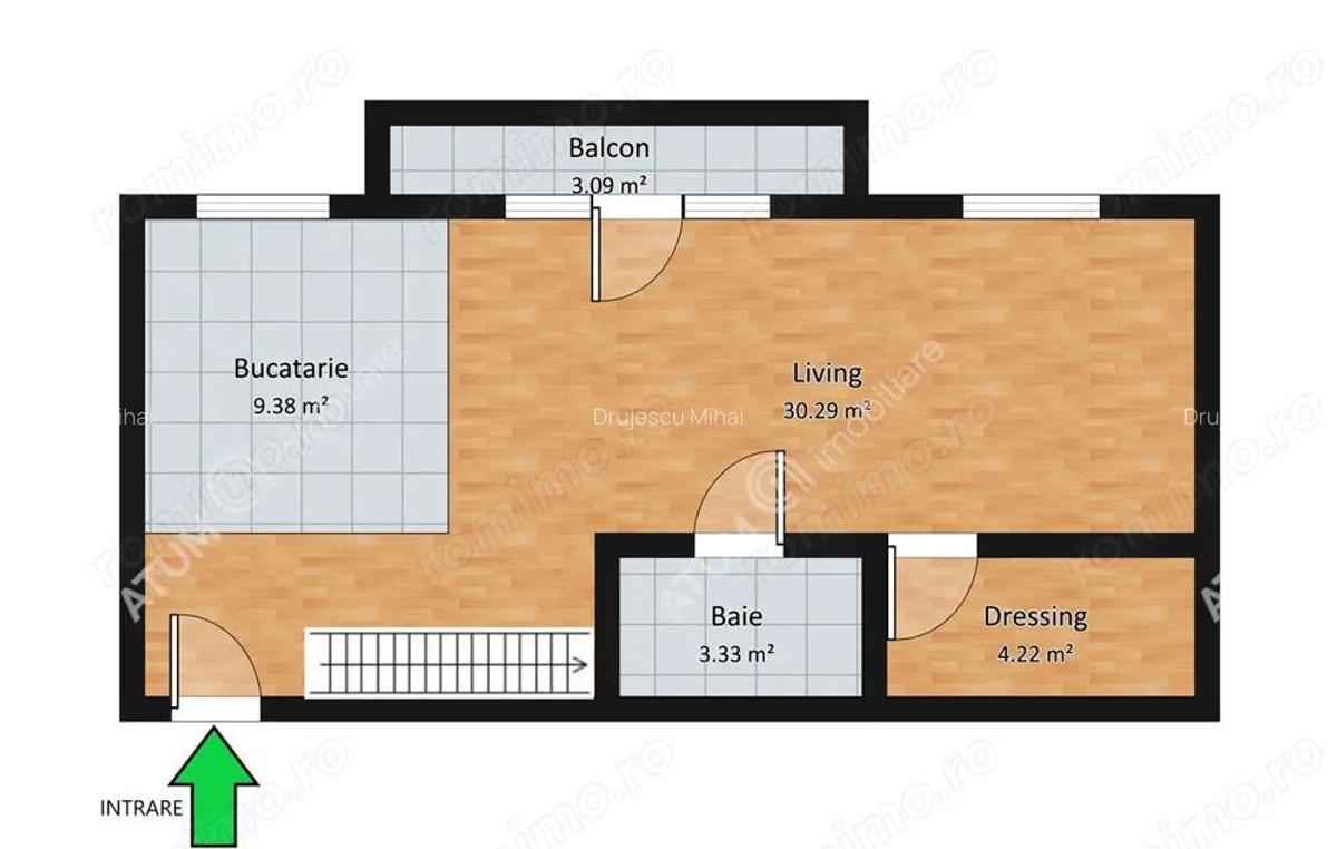 Apartament de 80 mp cu 3 camere si 2 balcoane zona Terezian in Sibiu - 7