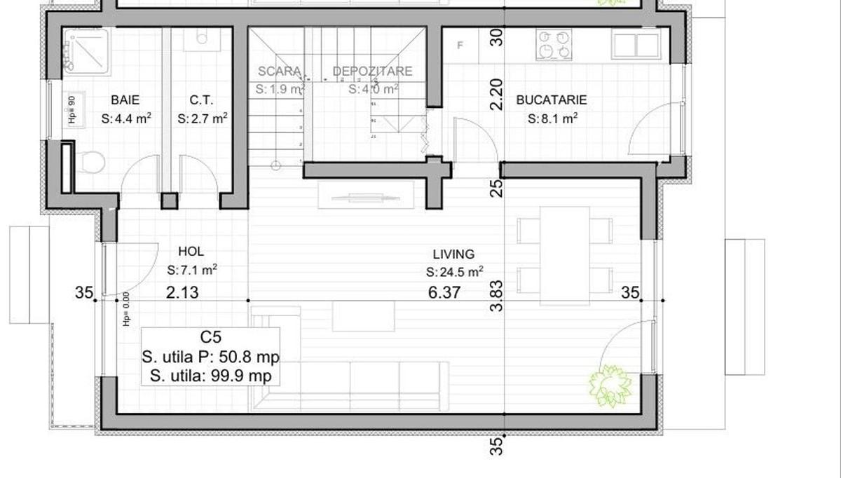COMISION 0%. Duplex in Braytim. Asfalt. Langa Musicescu. - 20