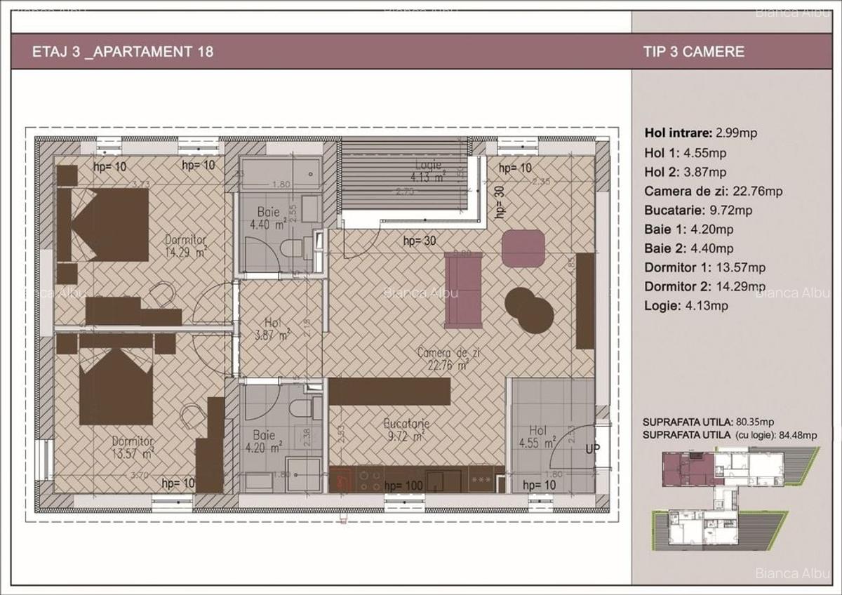 Apartament cu 3 camere decomandat în Timpuri Noi - 4