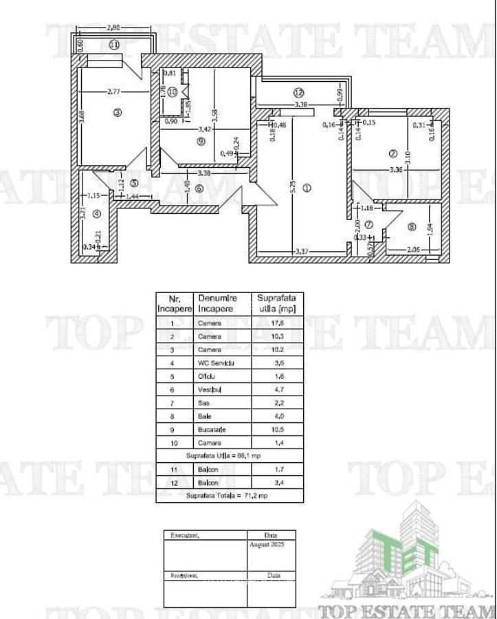 Vanzare apartament 3 camere Turda, mobilat si utilat, vedere spate - 11