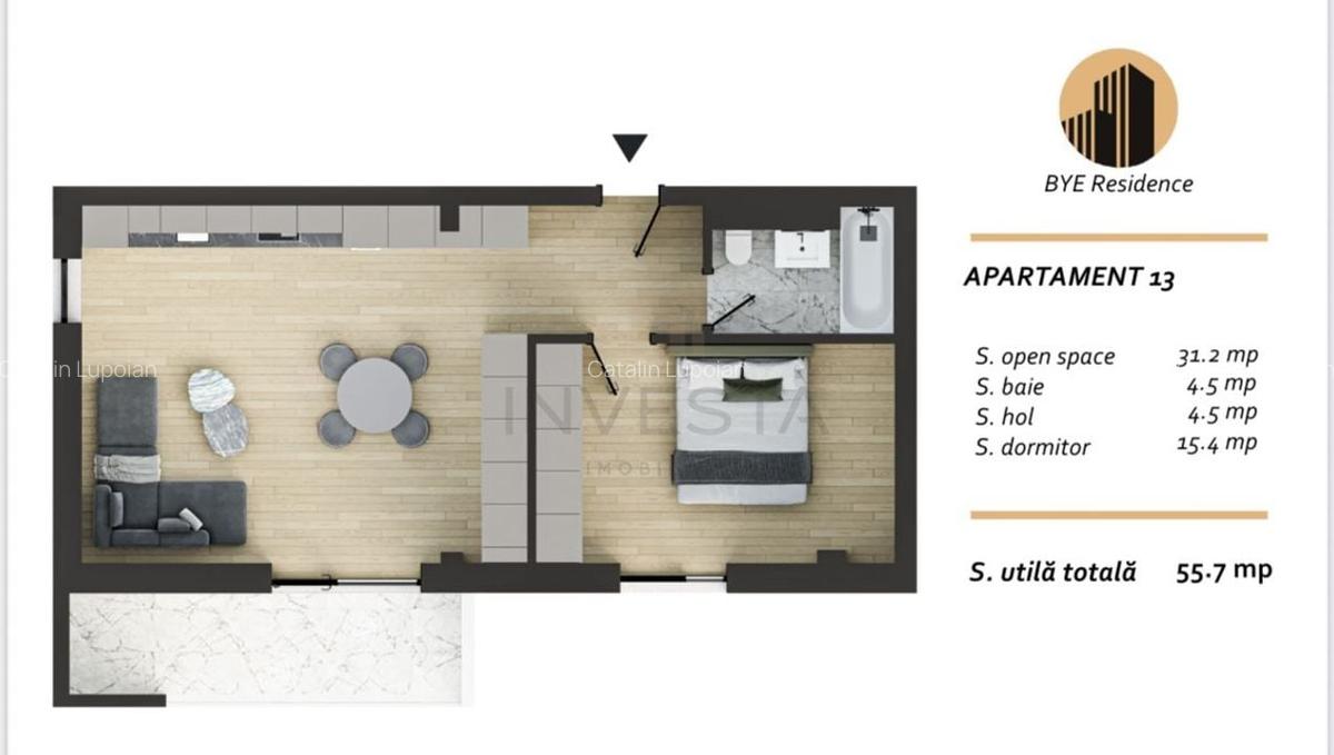 Apartament cu 2 camere semidecomandat în Iris - 7