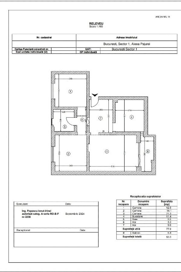 Ap 3 camere in vila (2/2), Pajura . Garaj la demisol. - 4
