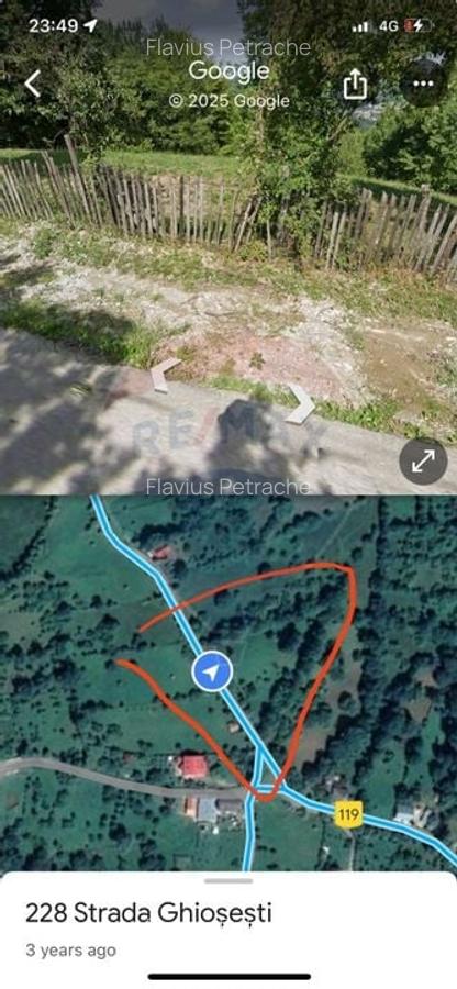 Teren vedere panoramica la munte in Comarnic/Ghiosesti - 1