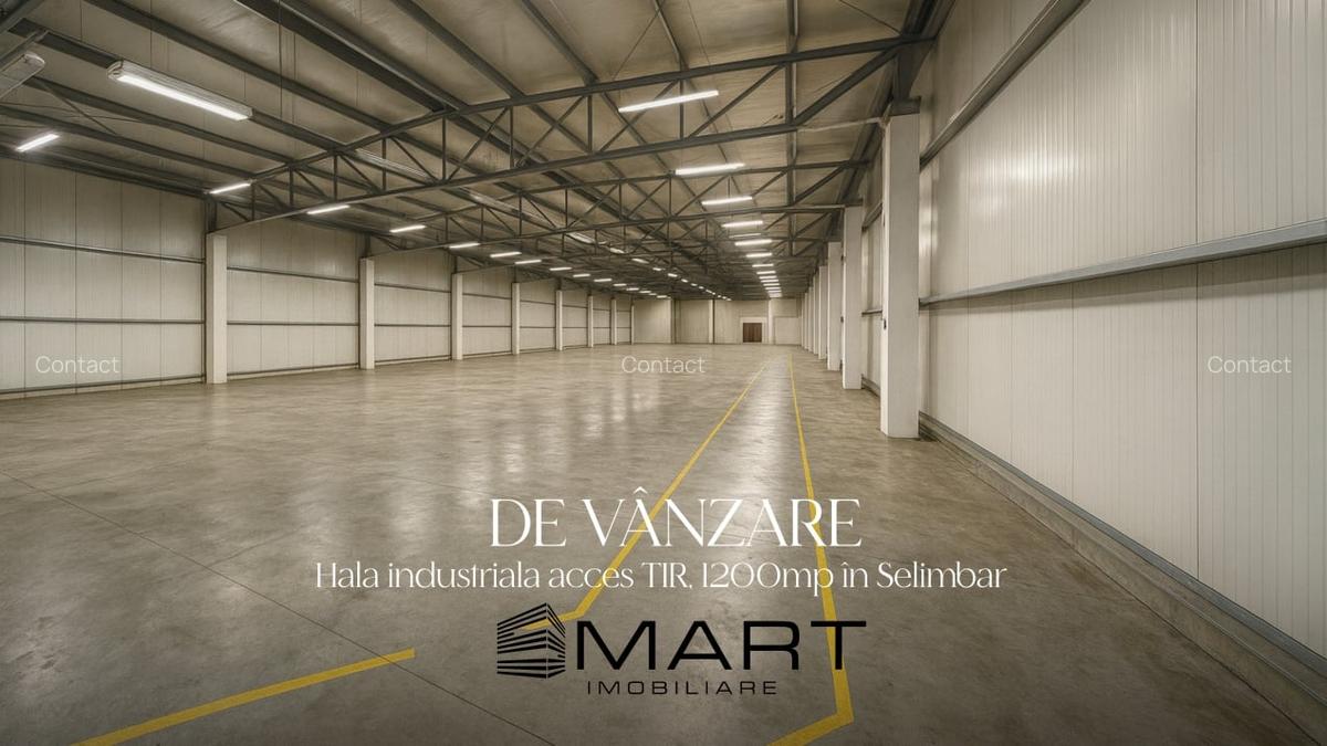 Hala industriala aut. ISU - 1200mp + birouri 900mp zona Mall - Selimbar - 1