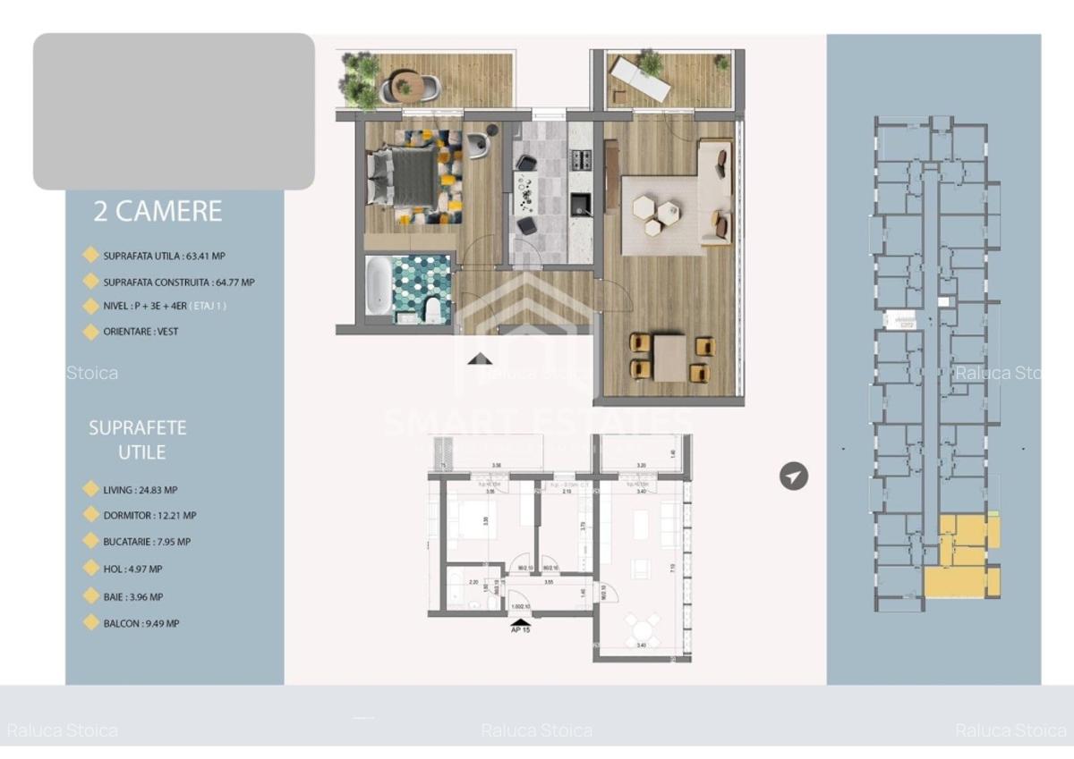 Metrou 1 Decembrie 1918 - Apartament 2 Camere - Comision 0% - 2