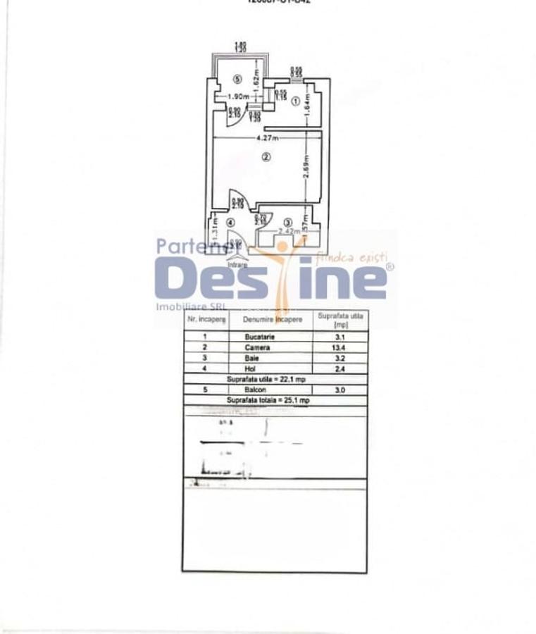 Garsoniera 25 mp, AC, mobilata si utilata,  etaj 1 din 4 - zona Frumoasa - 5