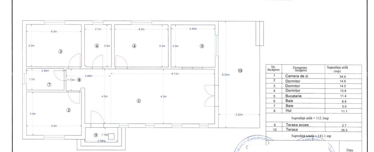 THERME Vila individuala 4 camere, nefinisata, teren 450 m  in complex securizat - 16