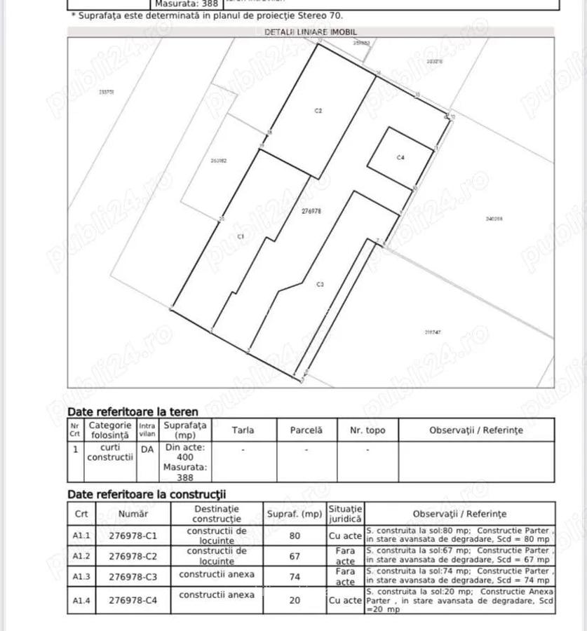 Bucurestii Noi, teren 400 mp,deschidere 14 m - 2