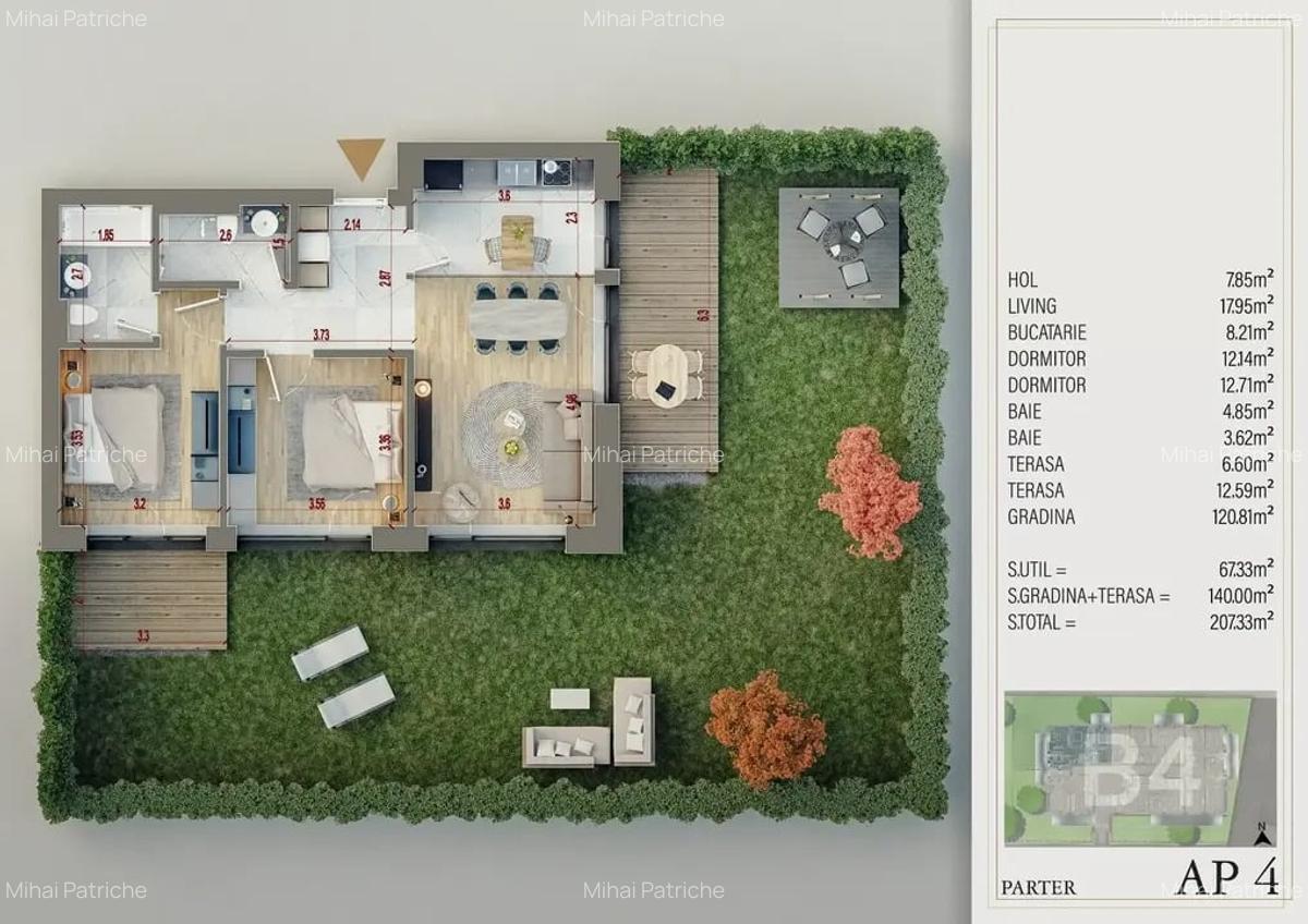 Apartament 3 camere cu gradina 140 mp FINALIZAT Theodor Pallady - 4 Apartament 3 camere cu gradina 140 mp FINALIZAT Theodor Pallady - 4