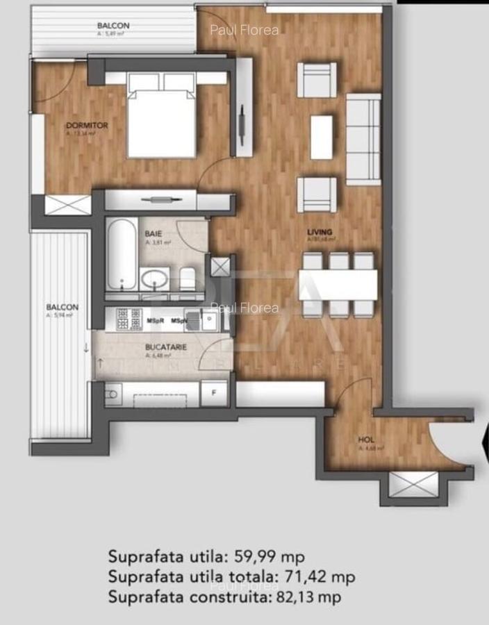 Apartament cu 2 camere in zona Alba la intersectia Dudesti cu Alba Iulia - 17