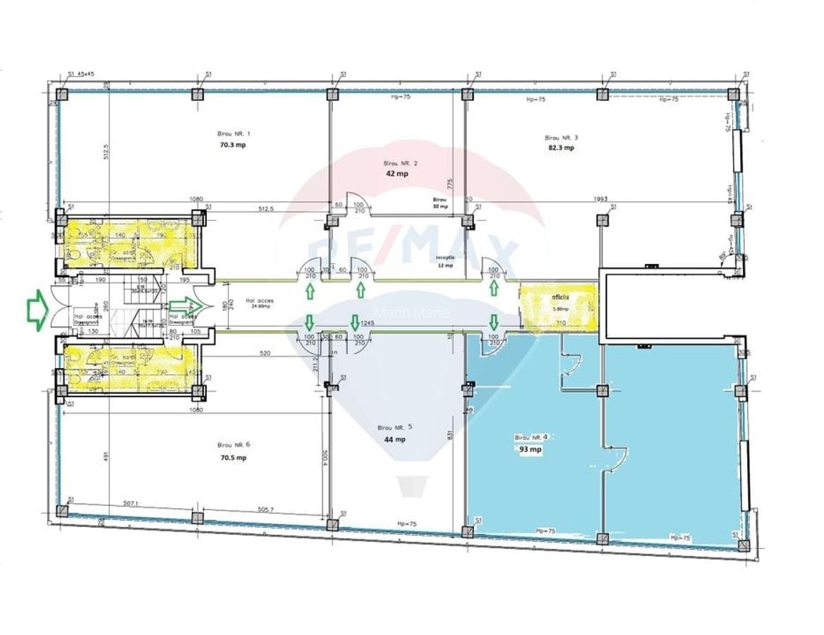 Spatiu birouri de inchiriat 93 mp Calea Turzii Comision 0% - 9