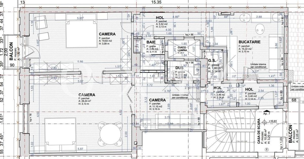 Apartament cu 3 camere circular, mobilat în P-ța Unirii - 11