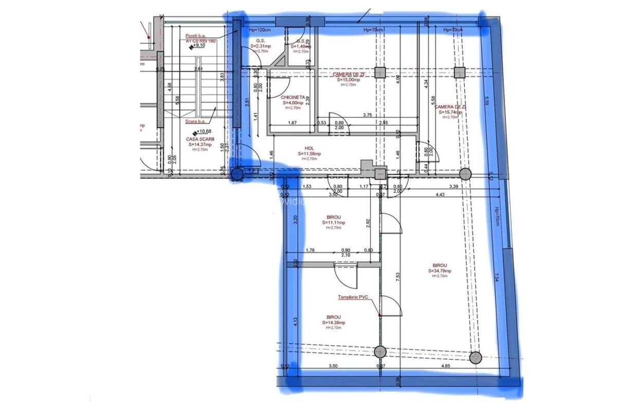 Spațiu de Birouri de Închiriat – 110 mp, Strada Nicolae Titulescu, Brașov - 13