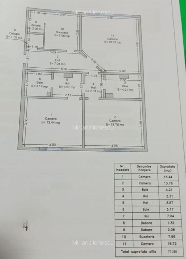 Apartament renovat cu 3 camere - zona Andrei Saguna - 19