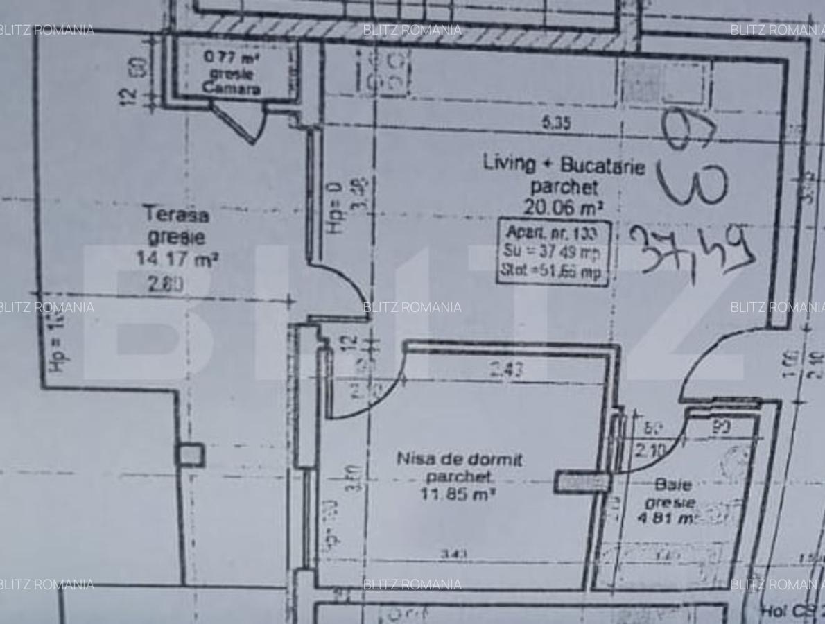 Apartament cu view! 37 mp, terasa 14 mp, zona Vivo - 5