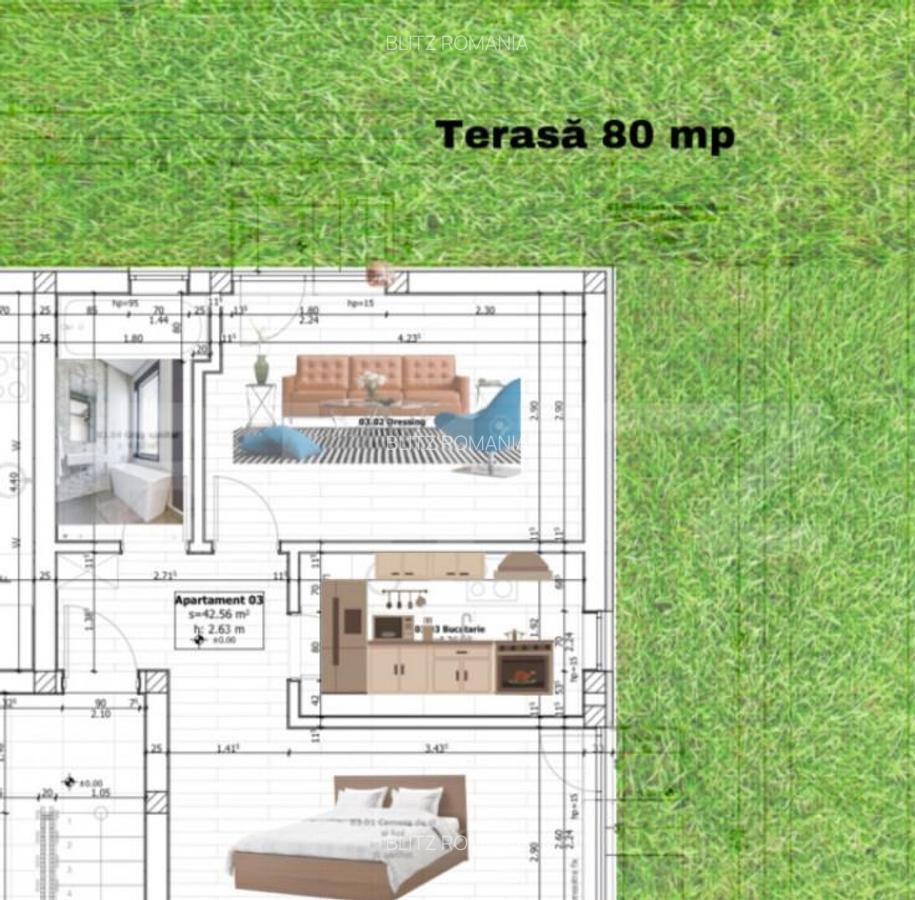 Apartament 2 camere + Gradina 80 mp, Ciarda Rosie - 1