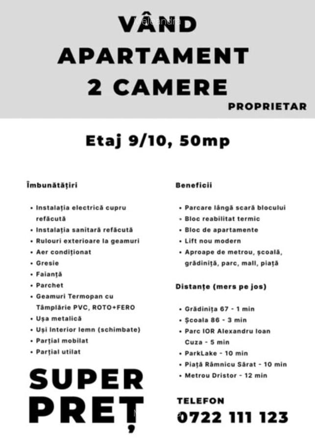 Crește TVA, ce mai aștepți? 2 camere + Parcare, Metrou Dristor Parc IOR ParkLake - 14