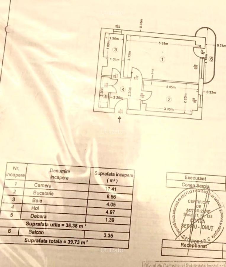 Garsoniera 40mp spatioasa si luminoasa cu centrala termica - 8