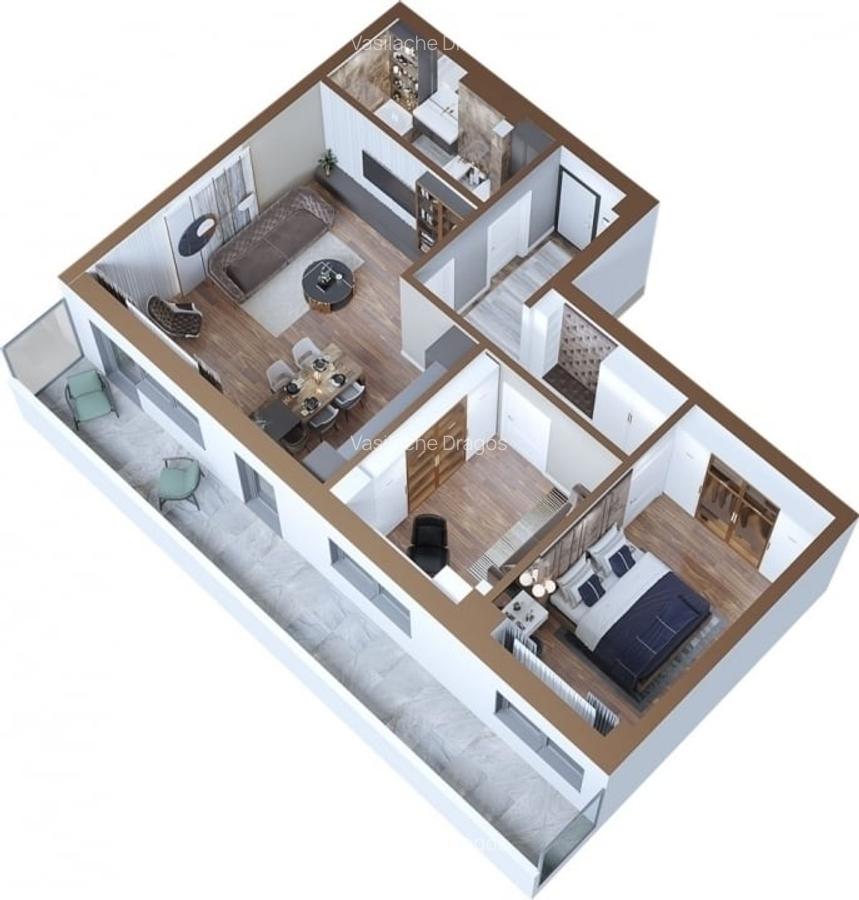 Etajul 1- 3 camere 88 mp-Copou-Bloc nou-TVA 21% inclus - 6