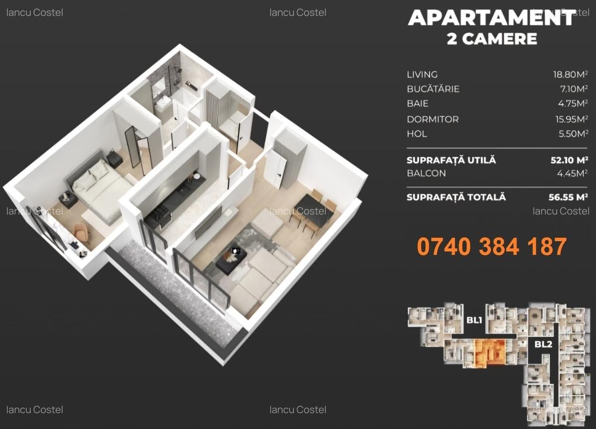 Apartament 2 camere - Decomdandat - Metrou Berceni 3 min - 1