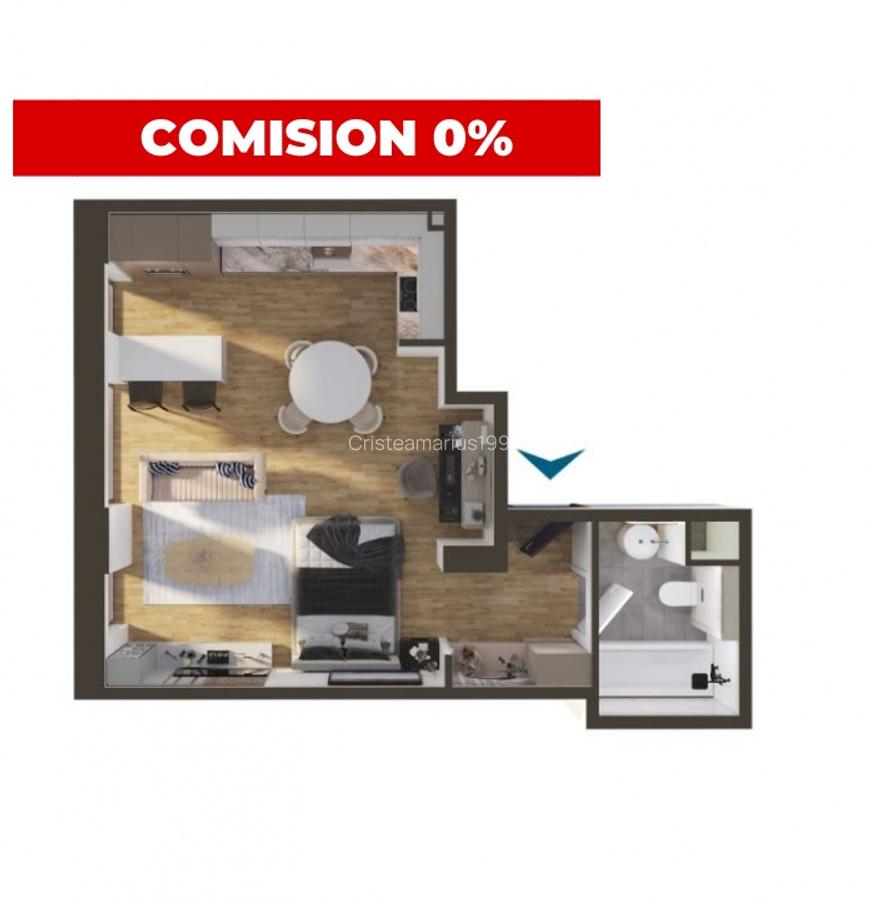 Apartament o camera, 38,5 mp, etaj 1, Bloc premium, Marasti - 1