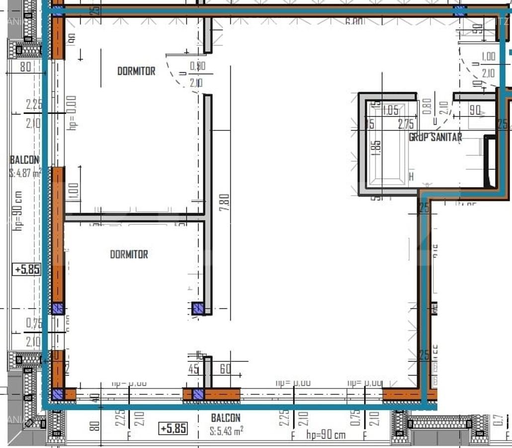 Apartament 3 camere, 61mp, bloc nou, zona Regal, Baciu - 1