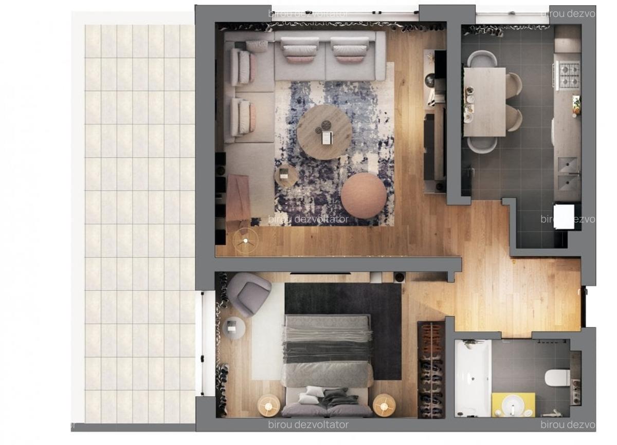 Apartament cu 2 camere decomandat în Pipera - 1