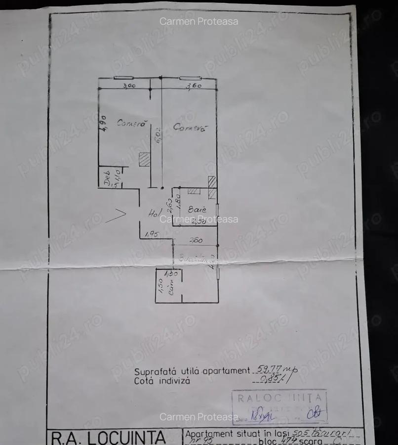 Apartament 2 camere 60mp rond Pacurari - 10