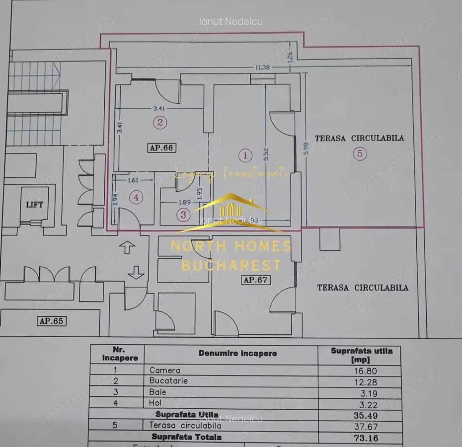 Studio Penthouse , Terasa 37 mp - Ansamblul Rezidential Ten Blocks - 8