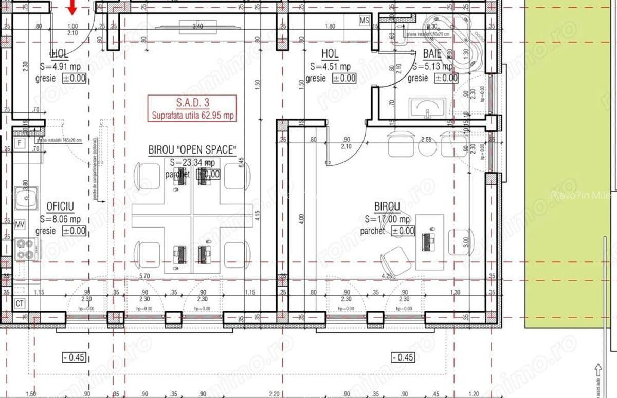 Inchiriere SAD Timisoara Nord 63 mp utili, constructie noua - 8