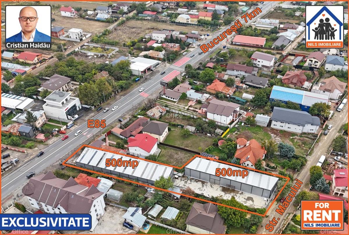2 x Hala 500mp | Deschidere E85 si Macului |Utilitati | Afumati IF - 9