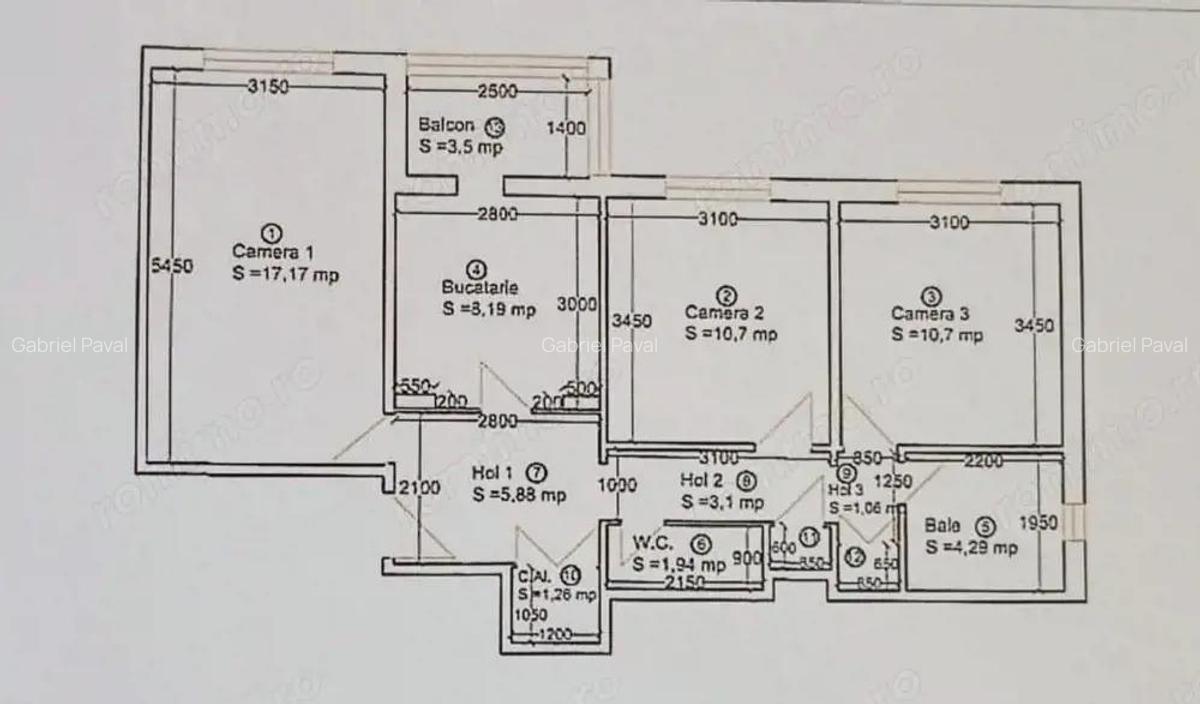 Apartament 3 camere de vanzare - Circumvalatiunii - Comision 0% - 14