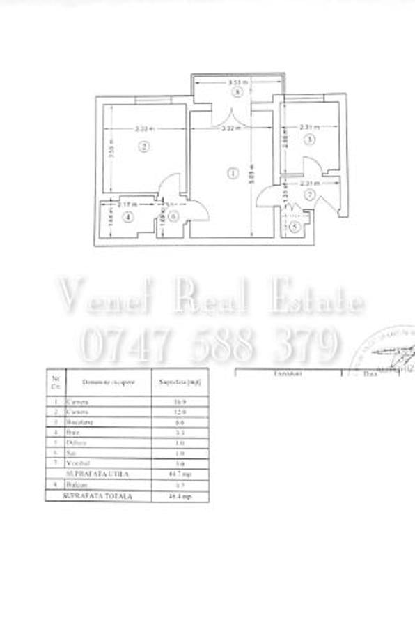 2 Camere 48 mp etaj 4 Nicolae Grigorescu Horbotei Badeni 0% Comision cumpărător - 9