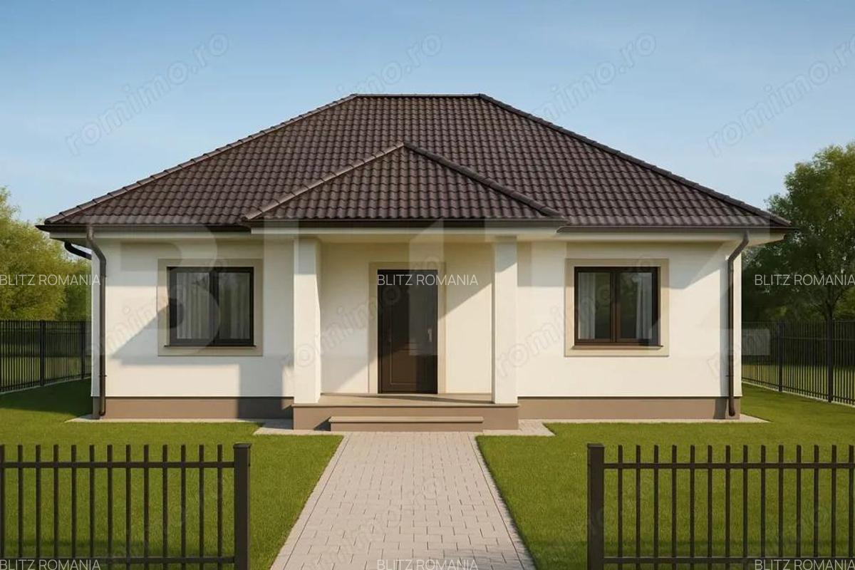 Casa individuala cu 4 camere,pe un nivel, 840 mp teren,Valea Popii - 1