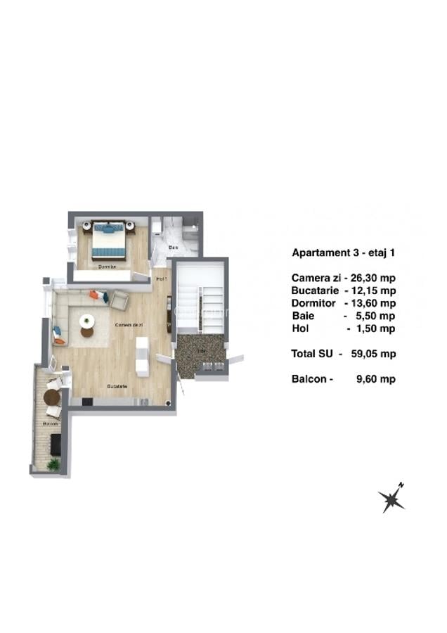 Dezvoltator - Apartament 2 camere - 1