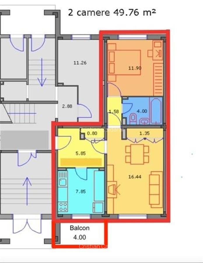 Apartament 2 Camere Complet Renovat  Parter Inalt -  Zona Sovata - 8