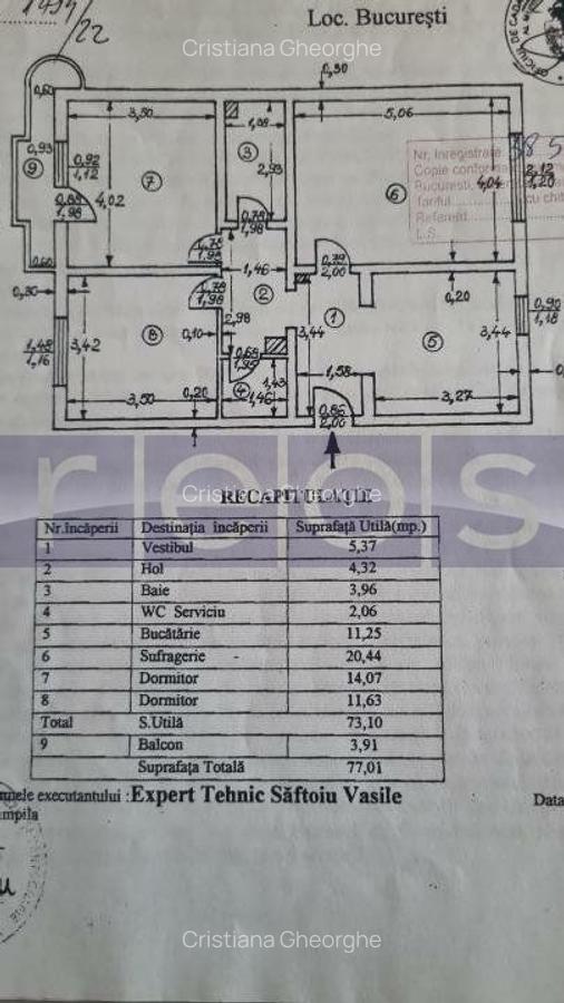 VANZARE3 CAMERE-TIMPURI NOI- 77MP-CENTRALA PROPRIE -PARCARE - 15