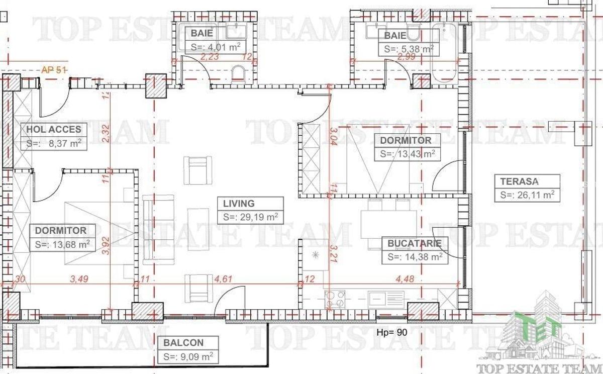 Grand Arena | Penthouse 3 camere | 123mp - 2